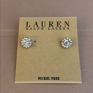 NWT Ralph Lauren CZ Stud Earrings